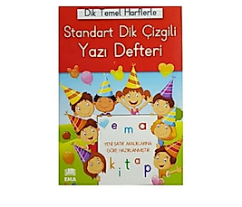 Ema Çocuk Dik Temel Harflerle Yazı Defteri Renkli
